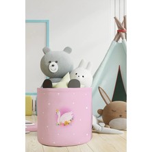 Talia Home Kuğulu Çocuk ve Bebek Odası Düzenleyici Oyuncak Sepeti TLAS-051