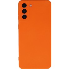 Magicool Samsung Galaxy S21 Plus Kılıf Nano Içi Kadife Silikon - Turuncu