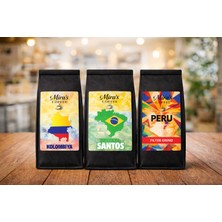 Mira's Coffee 3'lü Kahve Tadım Seti 3X150 G - Brezilya Peru Kolombiya %100 Arabica