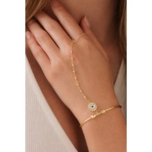 Nazar Gözlü Gold Kelepçeli Şahmeran