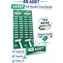 Derby Tek Bıçaklı Tıraş Bıçağı Avantajlı Paket Seçenekleri 48 Adet