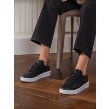 Ece'nin Butiği Kelsey Siyah Hakiki Deri Kadın Spor Ayakkabi