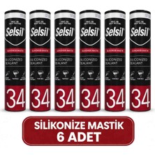 Selsil Silikonize Mastik 6 Adet