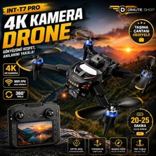 Dimute Shop Katlanabilir 4K Kamera Drone | Wifi Fpv, 360° Takla, Işık Sensörü Int-T7 Pro