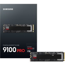 Samsung MZ-VAP1T0BW, 9100 Pro, 1tb, 14700/13300, Gen5, Nvme Pcıe M.2 2280, SSD (Türkiye Distribütörü