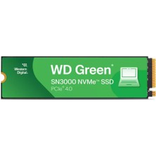 Wd Green SN3000, WDS100T4G0E, 1tb, 5000/4200, Gen4, Nvme Pcıe M.2 2280, SSD