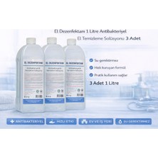 El Dezenfektanı 1 Litre Antibakteriyel El Temizleme Solüsyonu 3 Adet