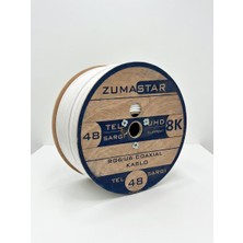 Technozi 300M 48 Tel Sargı 8k UHD Çanak Anten Kablosu Rg6/u6