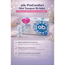O.b. Procomfort Mini Tampon 16LI 1 Paket Ultimate Comfort Silktouch Teknolojili