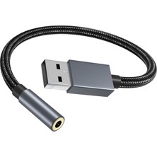 USB To 3.5mm Jack Kulaklık Mikrofon Aux Dönüştürücü 3,5 mm Jak Ses Adaptörü Kulaklık, Pc, Laptop,
