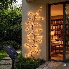 Gaman 96 LED Güneş Enerjili Ağaç Dalı Dekoratif Işık - Dış Mekan Bahçe & Duvar Aydınlatması Sarı Işık