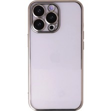 Sylar iPhone 13 Pro Kılıf  Lensli Silikon - Gold
