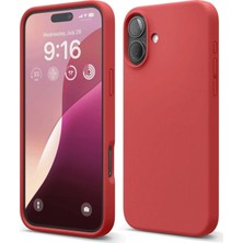 Sylar iPhone 16 Plus Kılıf Nano Içi Kadife Silikon - Kırmızı