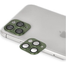Sylar iPhone 11 Pro Max Pers Alüminyum Kamera Lens - Yeşil