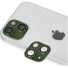 Sylar iPhone 13 Pers Alüminyum Kamera Lens - Yeşil