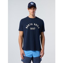 North Sails Comfort Fit Nakış Işlemeli Bisiklet Yaka Organik Pamuk Tişört