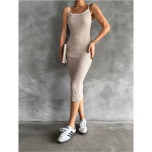 Bigümex Askılı Kaskorse Yazlık Uzun Elbise