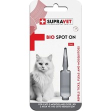 Supravet Kedi Deri ve Tüy Bakım Yağı; Bit Pire Parazit Uzaklaştırıcı 1 ml