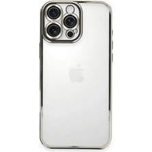 Mey Ithalat  iPhone 16 Pro Kılıf  Lensli Silikon - Gümüş