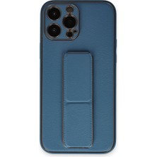 Sylar iPhone 13 Pro Kılıf Coco Deri Standlı Kapak - Açık Mavi