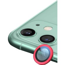 Sylar iPhone 12 Mini Raze Metal Kamera Lens - Kırmızı