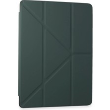 Sylar Samsung Galaxy T870 Tab S7 11 Kılıf Kalemlikli Mars Tablet Kılıfı - Koyu Yeşil