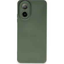 Buğz Oppo A38 Kılıf Nano Içi Kadife Silikon - Koyu Yeşil