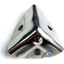 Buğz Dekoratif, Kutu, Sandık Köşesi - 35X22 Mm, Küçük, Nikel, 100 Adet