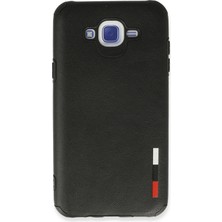 Sylar Samsung Galaxy J7 Kılıf Loop Deri Silikon - Siyah