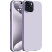 Buğz Iphone 15 Kılıf First Silikon - Lila
