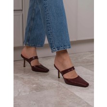 Ece'nin Butiği Holt Bordo    Terlik