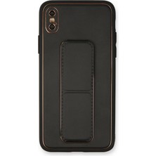 Sylar iPhone Xs Max Kılıf Coco Deri Standlı Kapak - Siyah