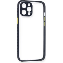Buğz Iphone 12 Pro Kılıf Miami Şeffaf Silikon - Lacivert
