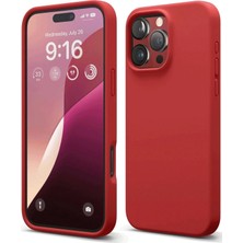Mey Ithalat  iPhone 16 Pro Max Kılıf First Silikon - Kırmızı