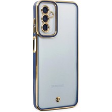 Buğz Samsung Galaxy M23 Kılıf Liva Lens Silikon - Mavi
