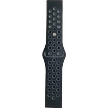 Sylar Watch 20MM Spor Delikli Kordon - Siyah-Gri