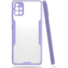 Sylar Samsung Galaxy A71 Kılıf Platin Silikon - Lila