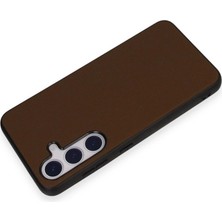 Buğz Samsung Galaxy S24 Kılıf Taft Kapak - Kahverengi