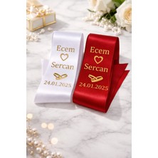 Frisson Kişiye Özel Nişan Düğün Gelin Damat Isimli Takı Kurdelesi