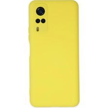 Sylar Vivo Y53S Kılıf Nano Içi Kadife Silikon - Sarı