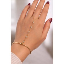 Zirkon Küçük Taşlı Kelepçeli Şahmeran