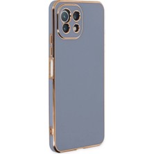 Buğz Xiaomi Mi 11 Lite Kılıf Volet Silikon - Mavi