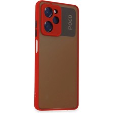 Sylar Poco X5 Pro 5g Kılıf Montreal Silikon Kapak - Kırmızı