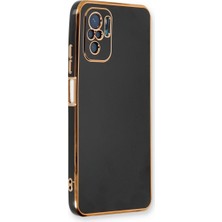 Buğz Xiaomi Redmi Note 10 Kılıf Volet Silikon - Siyah