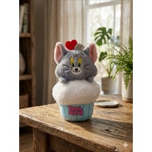 Tigoes Tom ve Jerry, Tom Cupcake Figürlü Yumuşak Peluş Oyuncak  25 cm