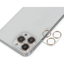 Sylar iPhone 14 Pro Max Band Metal Kamera Lens - Gold