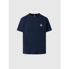 North Sails Vintage Comfort Fit Bisiklet Yaka Logo Nakışlı Organik Pamuk Tişört