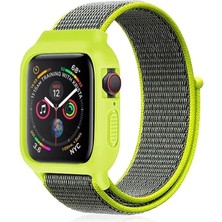 Sylar Watch 38MM Hasırlı Cırtcırtlı Kasalı Kordon - Yeşil