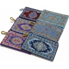 luxurianthome Bez Cüzdan 6 Adet Kilim Desenli Bez Cüzdan Hediyelik 10X15CM Desenli Bez Cüzdan Hediyelik Cüzdan