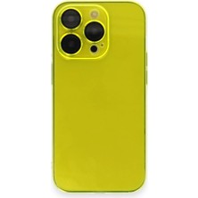 Sylar iPhone 14 Pro Kılıf Armada Lensli Kapak - Sarı